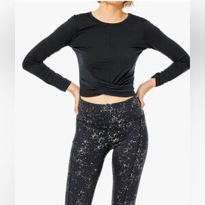 Lily Pulitzer Women's Black Longsleeve Greer Top XL